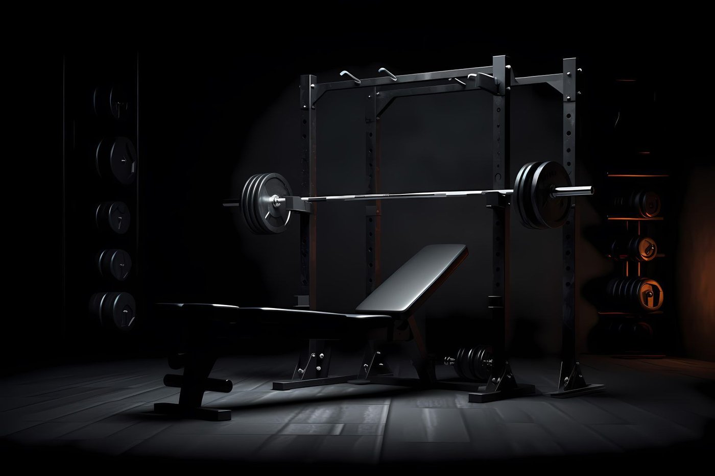 Zona de entrenamiento en gimnasio