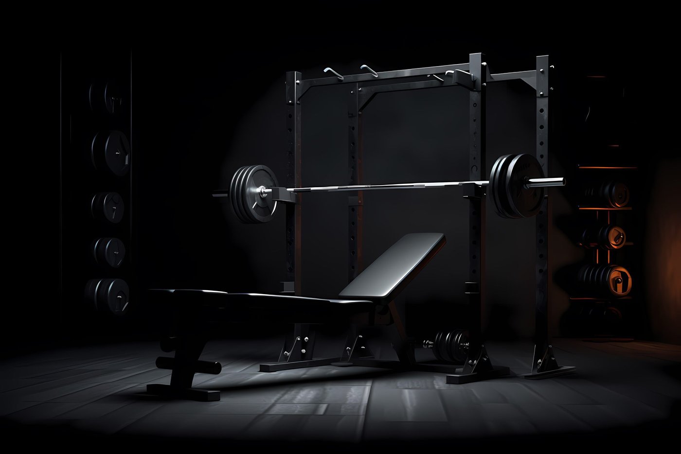 Zona de entrenamiento en gimnasio